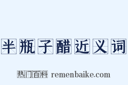 半瓶子醋近义词是什么意思的图片